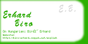 erhard biro business card